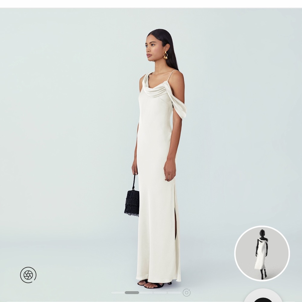 fame and partners Francois dress in ivory